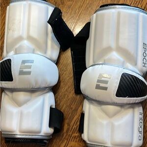 Epoch Integra White and Black lacrosse arm guards